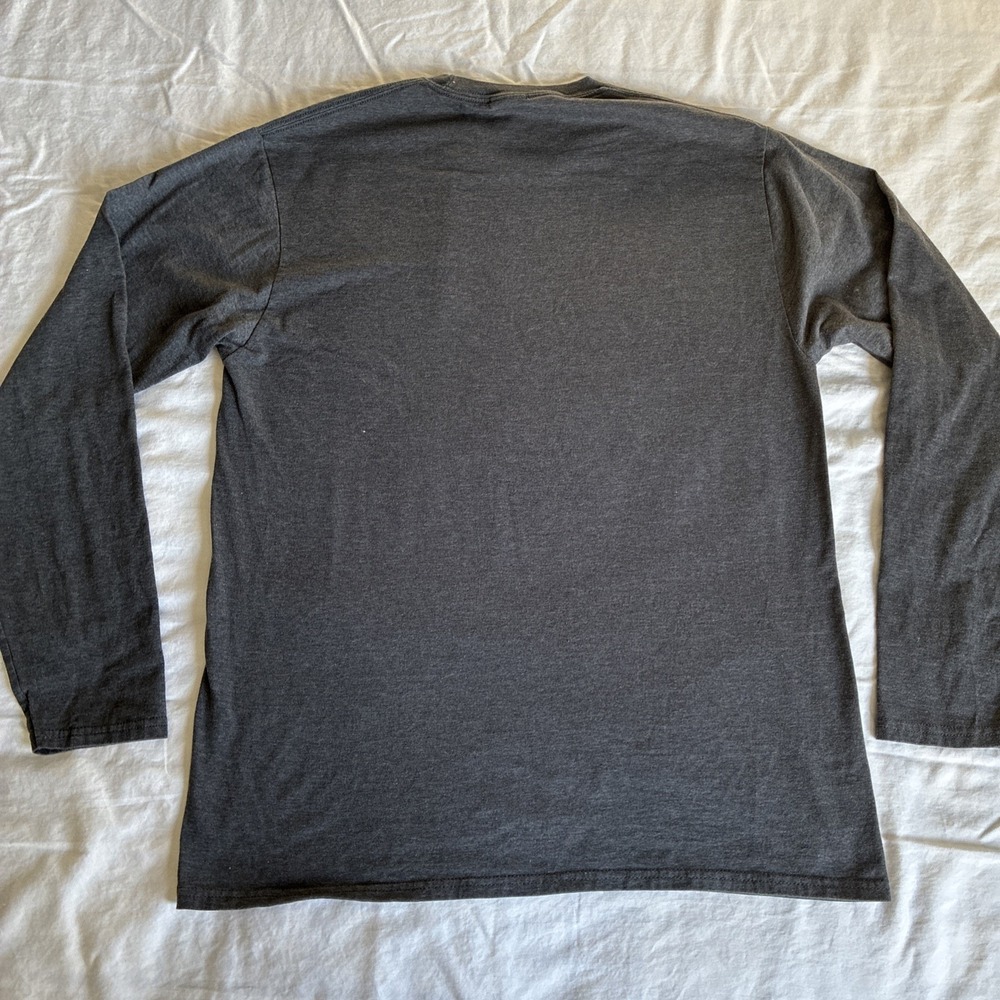 Research Flat Earth T-shirt Men's Large Long Sleeve Gray - Picture 10 of 12